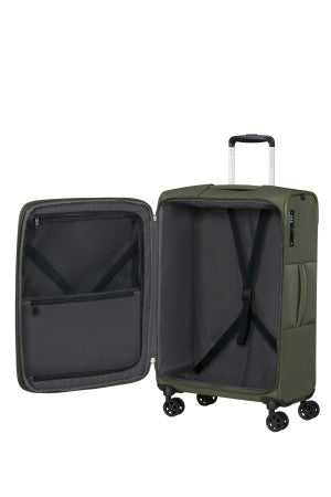 Samsonite Gotwist 68cm DarkGreen Suitcase open
