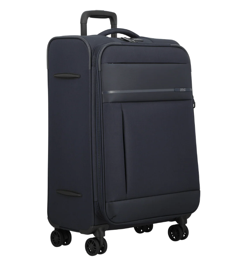 Jump Monthélys 67cm Medium Expandable Suitcase Dark Blue