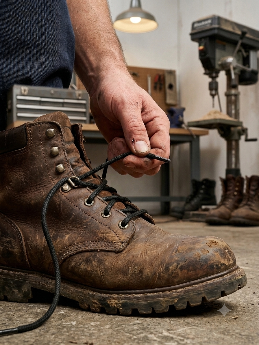 Work Site boot Lace  Waxed