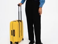 Valise cabine sans fermeture éclair Samsonite Essens 55 cm à 4 roues en graphite