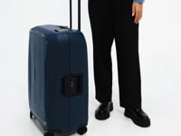 Samsonite Essens 69cm 4 Wheel Midnight Blue Zipperless Hardshell Suitcase