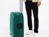 Samsonite Essens 69cm 4 Wheel Alpine Green Zipperless Hardshell Suitcase