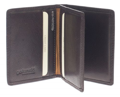 Golunski RF11 Leather Credit Card Holder with RFID Protection Brown