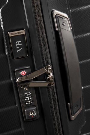 Samsonite Proxis 69cm Spinner Black Medium Lightweight Strong Suitcase