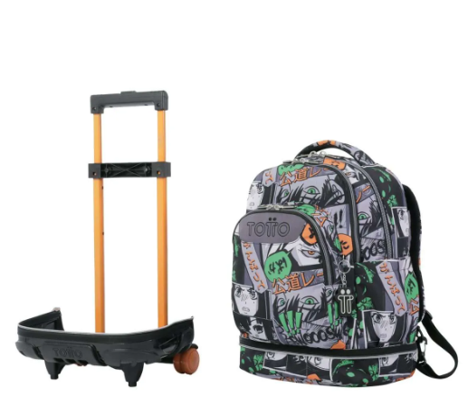 Totto Abnehmbarer Schulrucksack mit Rollen, 4 Jahre