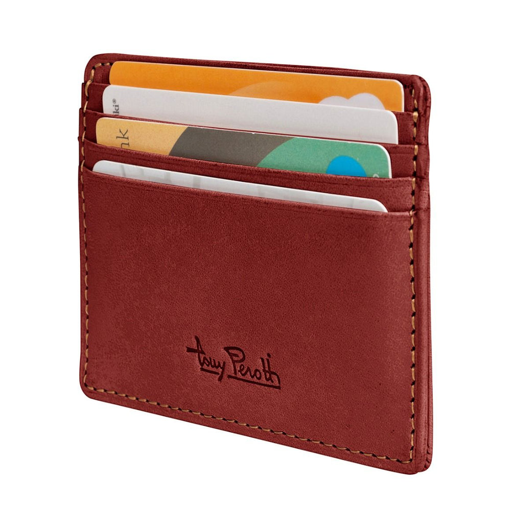 Tony Perotti Italian Leather Slim Credit Card Wallet RFID Protected