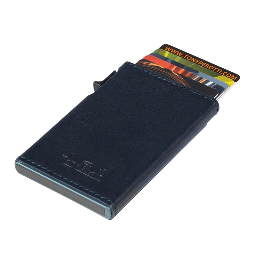 Tony Perotti Furbo Pop Up Leather Card Wallet RFID Protected
