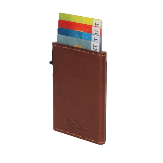 Tony Perotti Furbo Pop Up Leather Card Wallet RFID Protected
