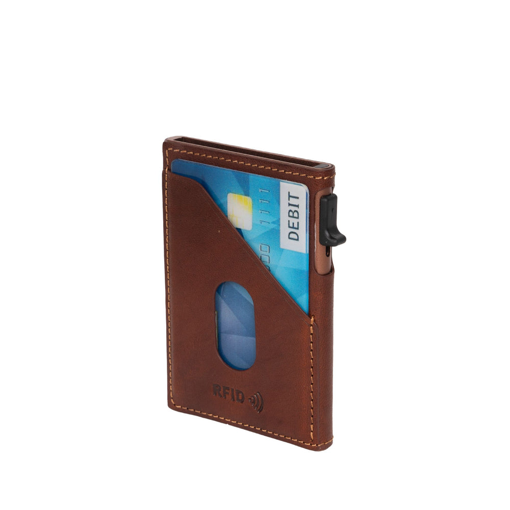 Tony Perotti Furbo Pop Up Leather Card Wallet RFID Protected