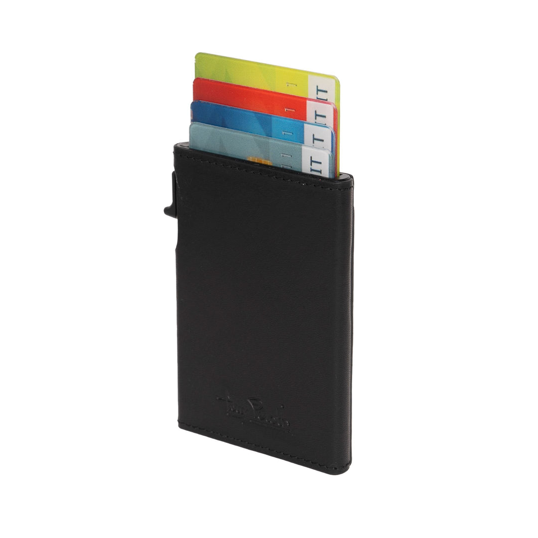 Tony Perotti Furbo Pop Up Leather Card Wallet RFID Protected