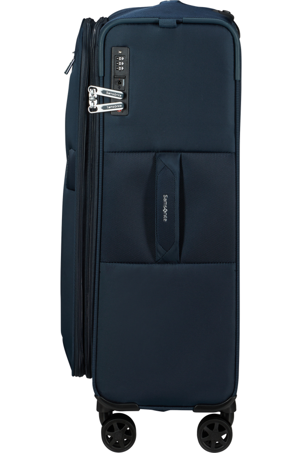Samsonite Base Boost Medium 66 cm erweiterbarer Koffer, Marineblau
